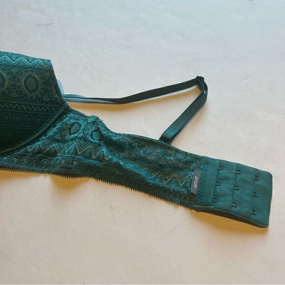 Aerie Bra Push Up Demi Lace Blue/Green Size 32B - Picture 5 of 7